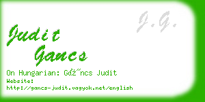 judit gancs business card